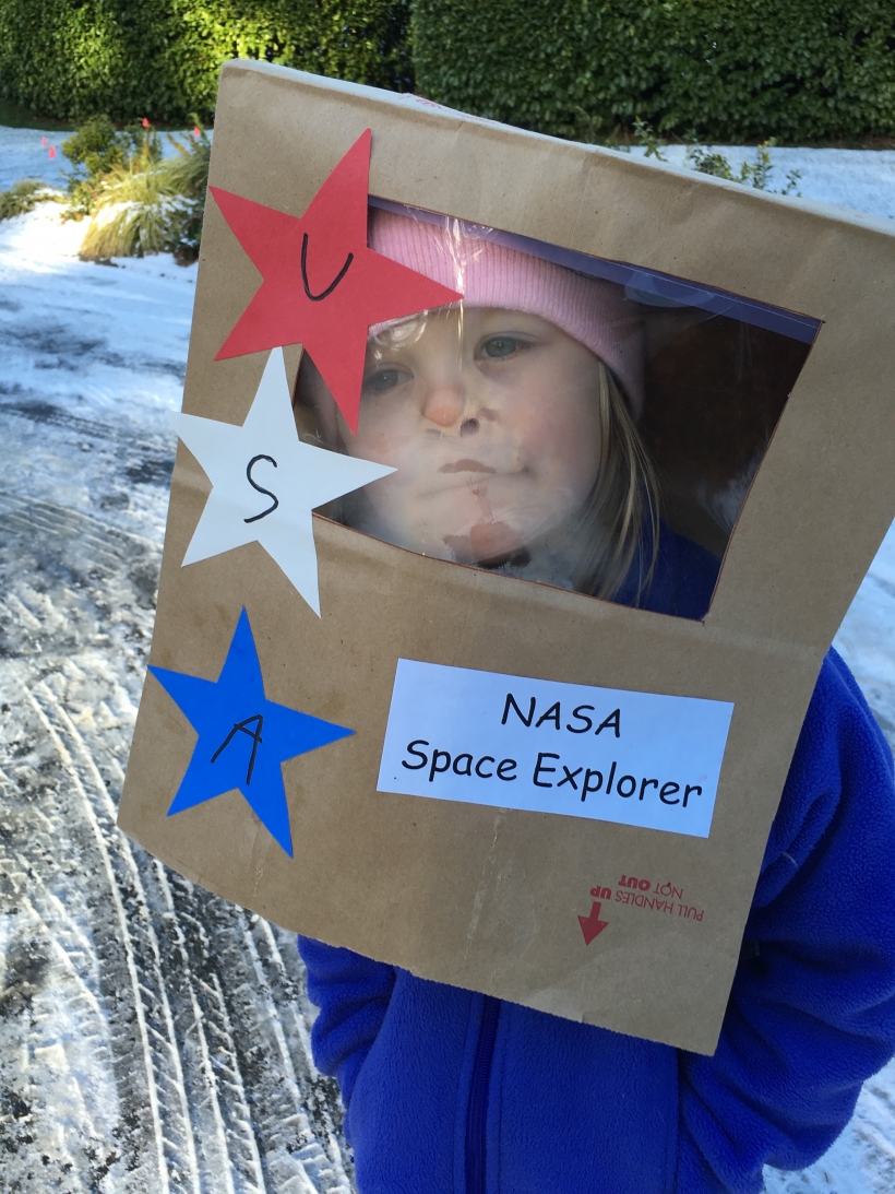 Space curriculum at preschool is inspiring.